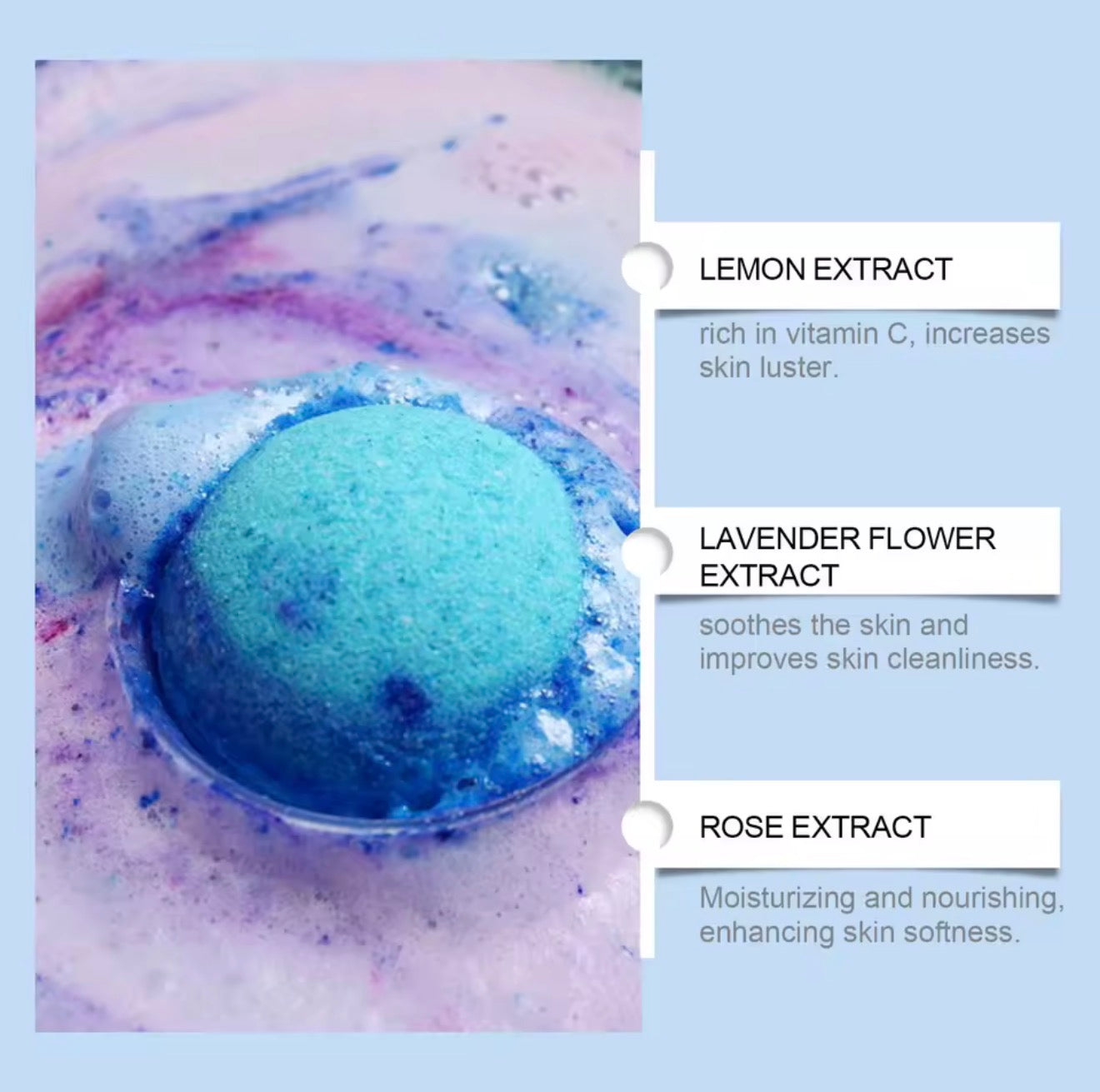 6-Piece Colorful Bath Bomb Set – Fizzy, Relaxing Spa Experience