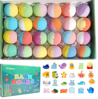 24 Colorful Bath Bombs for Kids – Turns Bath Time Into Fun Instantly 🛁✨