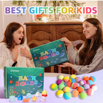 24 Colorful Bath Bombs for Kids – Turns Bath Time Into Fun Instantly 🛁✨